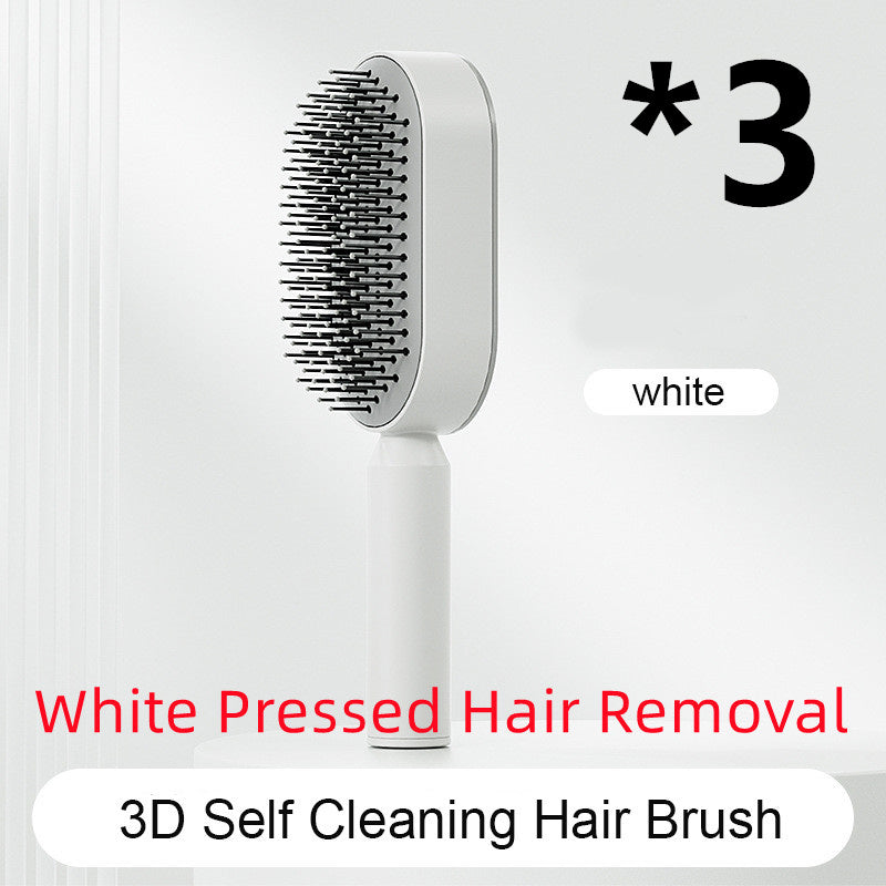 Image of Self Cleaning Hair Brush For Women Onekey Cleaning Hair Loss