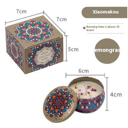 Image of Dried Flower Fragrance Candle Flower Fragrance Incense Candle