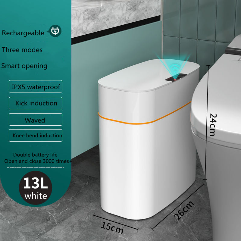 Smart Trash Can With Lid For Bedroom And Living Room Kitchen 