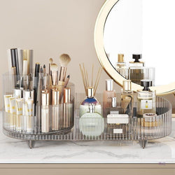 Image of Cosmetics Storage Box Large Capacity Rotatable Dresser Table