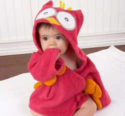 Image of Cartoon Cute Animal Modeling Baby Bath Towels Baby Bathrobes 