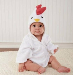 Image of Cartoon Cute Animal Modeling Baby Bath Towels Baby Bathrobes 