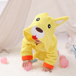 Image of Cartoon Cute Animal Modeling Baby Bath Towels Baby Bathrobes 