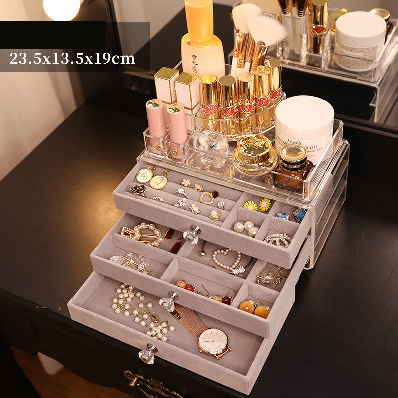 Image of Acrylic Jewelry Cosmetics Drawer Storage Box