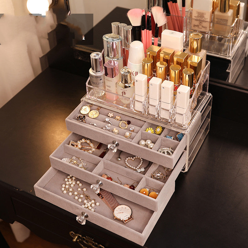 Image of Acrylic Jewelry Cosmetics Drawer Storage Box