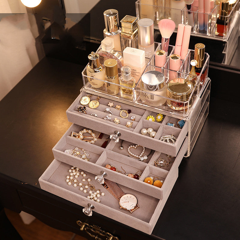 Image of Acrylic Jewelry Cosmetics Drawer Storage Box