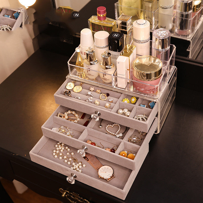 Image of Acrylic Jewelry Cosmetics Drawer Storage Box