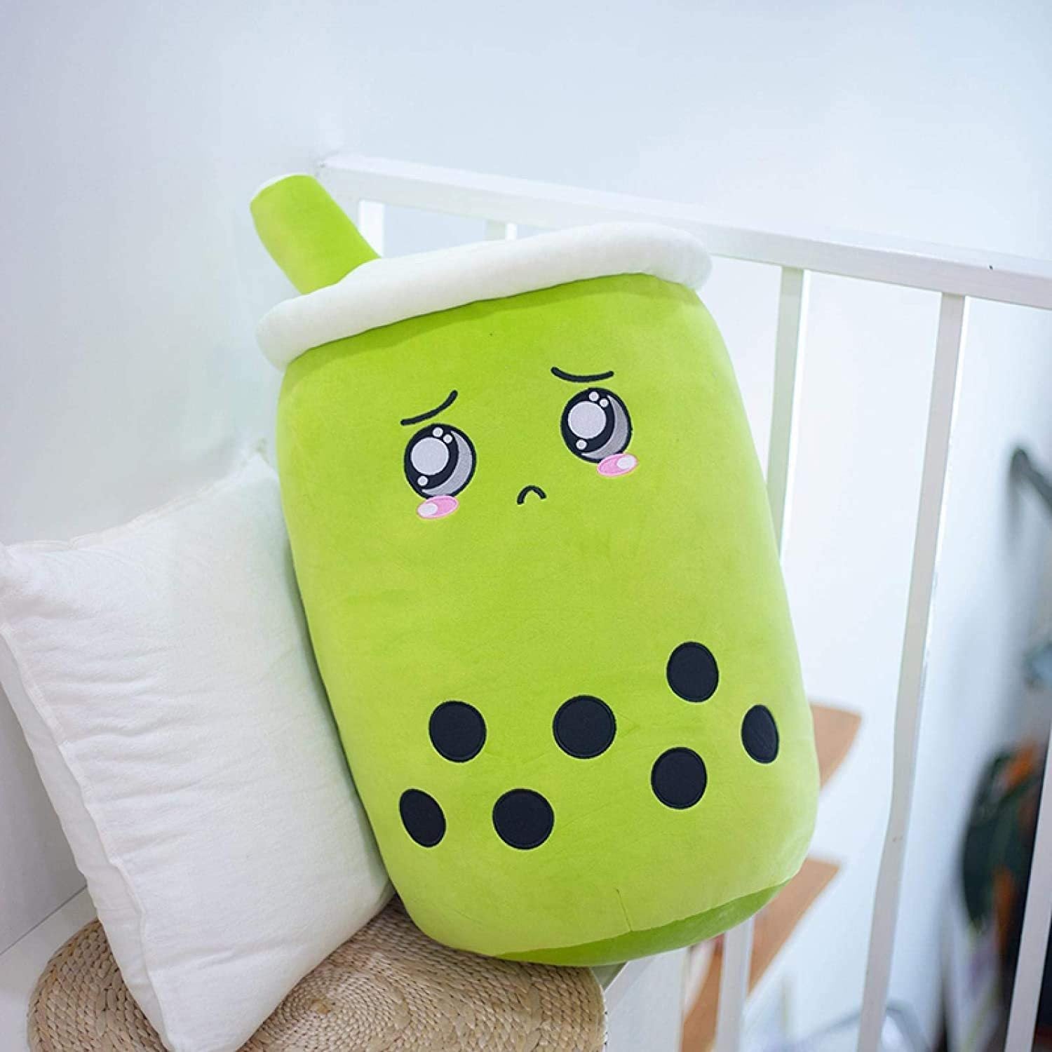 Cute Fruit Drink Plush Stuffed Soft Strawberry Milk Tea Plush Boba 
