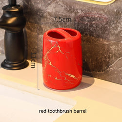 Image of Ceramic Cosmetics Couple Toothbrush Cup