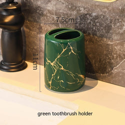 Image of Ceramic Cosmetics Couple Toothbrush Cup