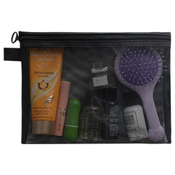 Image of Transparent Mesh Cosmetics Storage Bag