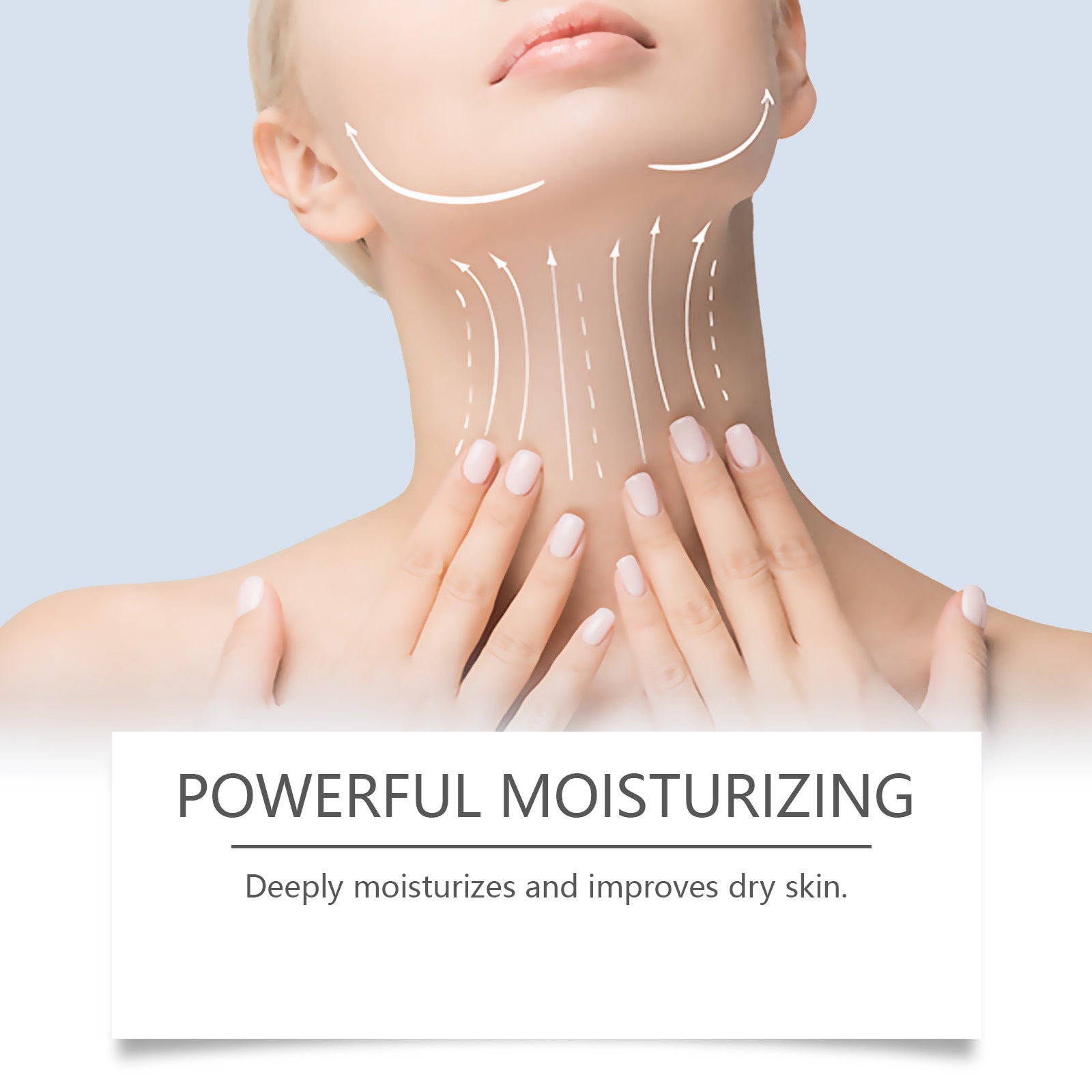 Care For Neck Skin Neck Creamy white background