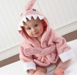 Image of Cartoon Cute Animal Modeling Baby Bath Towels Baby Bathrobes 