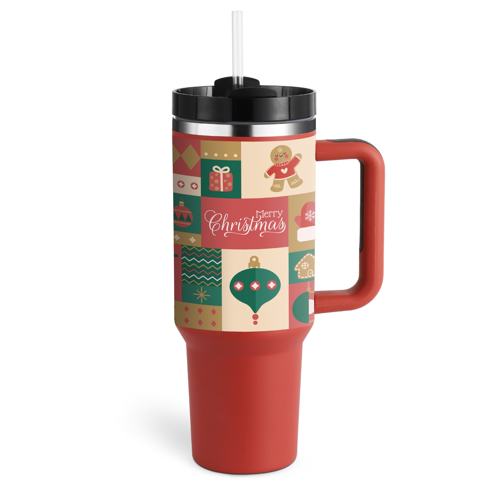  Handle Straw Insulated Stainless Steel