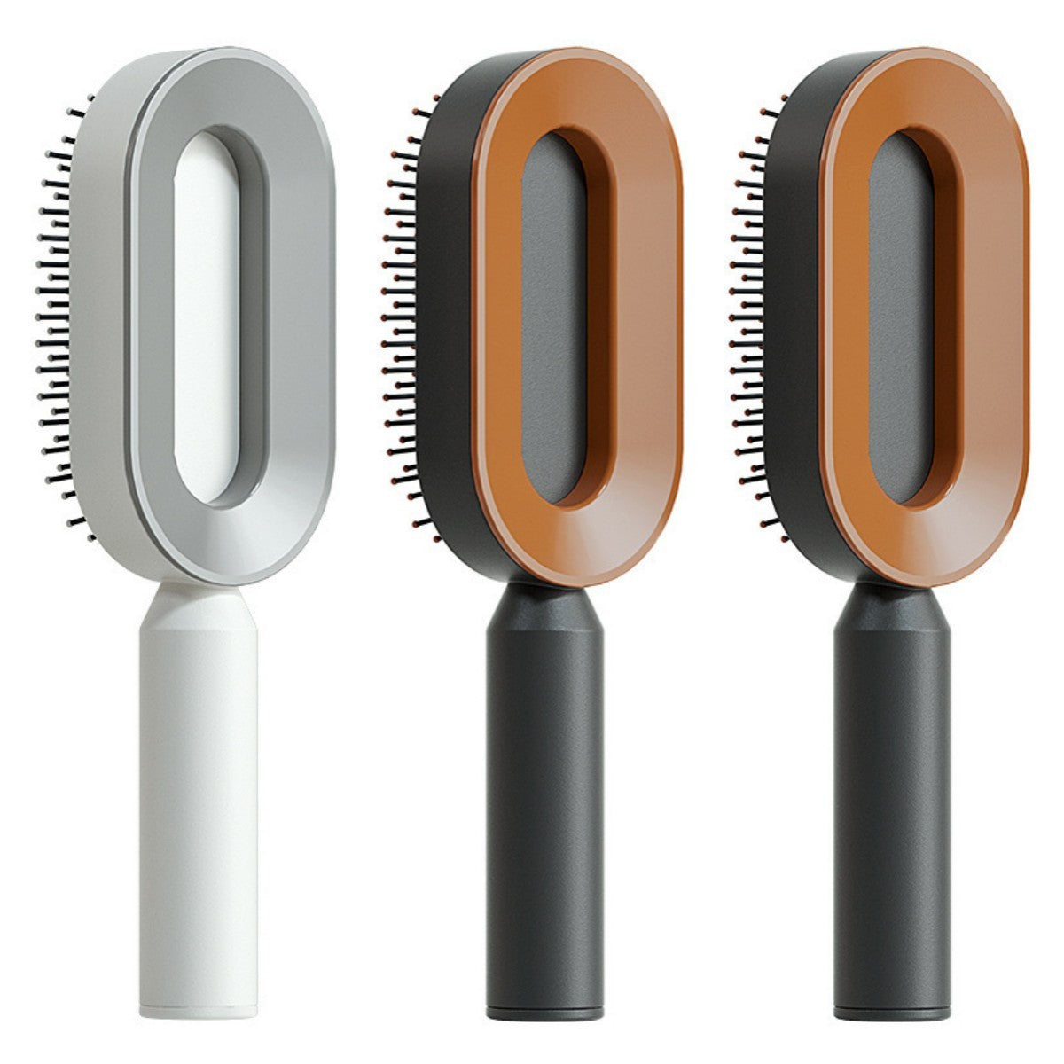 Image of Self Cleaning Hair Brush For Women Onekey Cleaning Hair Loss