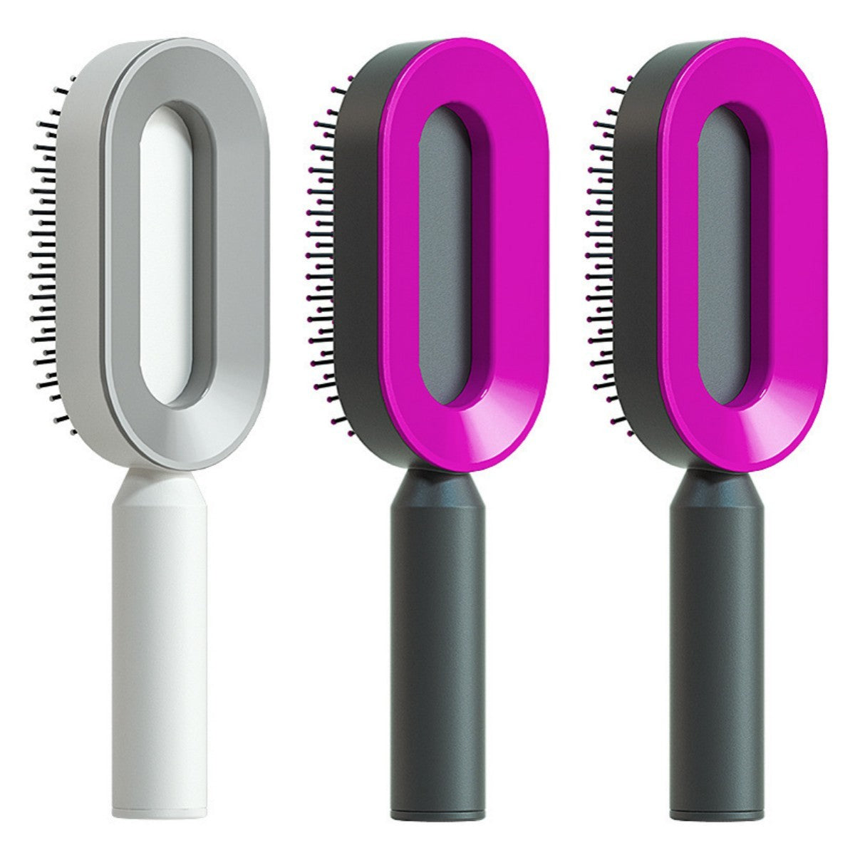 Image of Self Cleaning Hair Brush For Women Onekey Cleaning Hair Loss