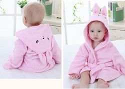 Image of Cartoon Cute Animal Modeling Baby Bath Towels Baby Bathrobes 