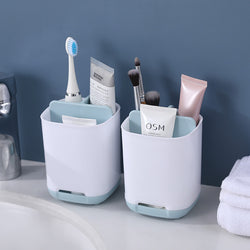 Image of Bathroom Toothpaste Storage Compartment Cosmetics Shelf