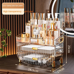 Image of Cosmetics Dustproof Skin Care Products Desktop Storage Rack