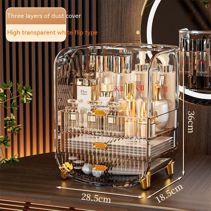 Cosmetics Dustproof Skin Care Products Desktop Storage Rack