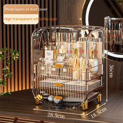 Image of Cosmetics Dustproof Skin Care Products Desktop Storage Rack