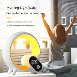 Image of Creative Q Light Analog Sunrise Digital Display Alarm Clock 