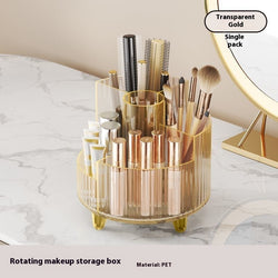 Image of Cosmetics Storage Box Large Capacity Rotatable Dresser Table