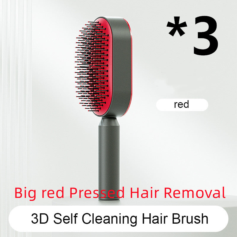 Image of Self Cleaning Hair Brush For Women Onekey Cleaning Hair Loss