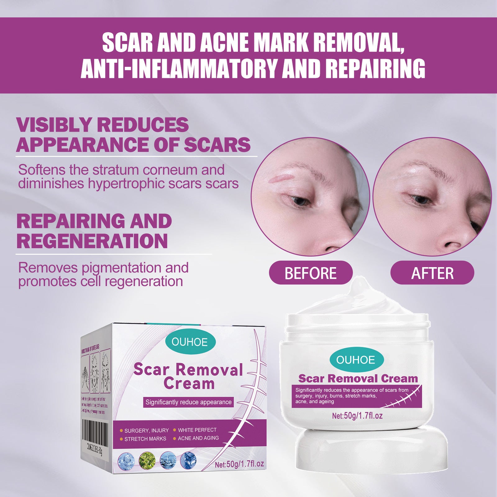 Fade Scars Skin Care Moisturizing Smooth Skin Facial Neck