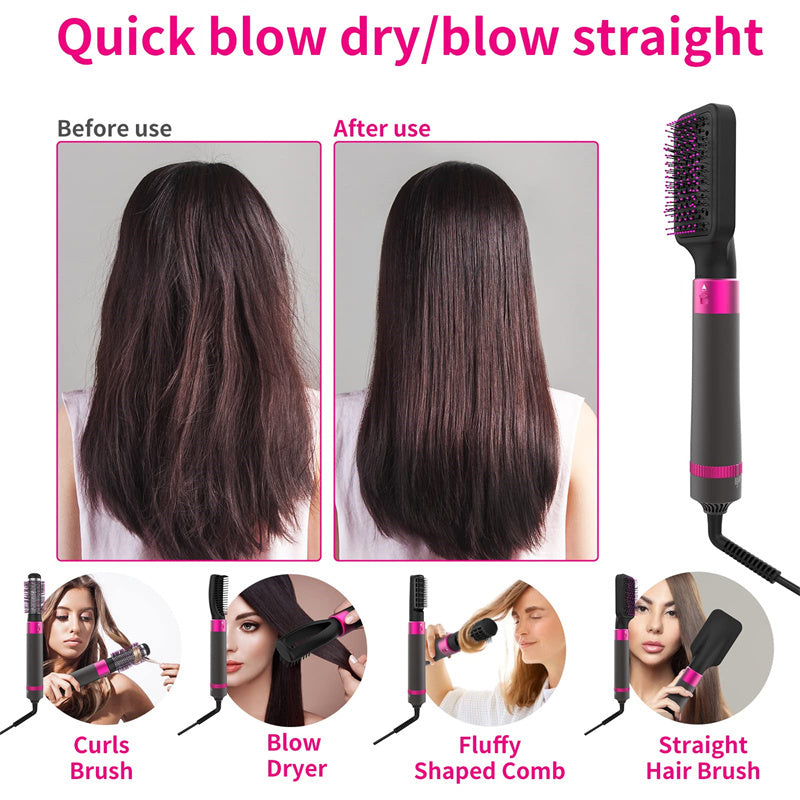Professional 5 In 1 Hair Dryer Brush Dryer And Straightening