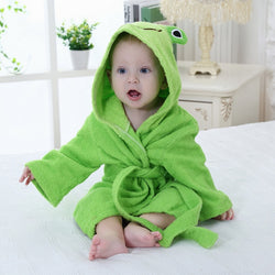 Image of Cartoon Cute Animal Modeling Baby Bath Towels Baby Bathrobes 