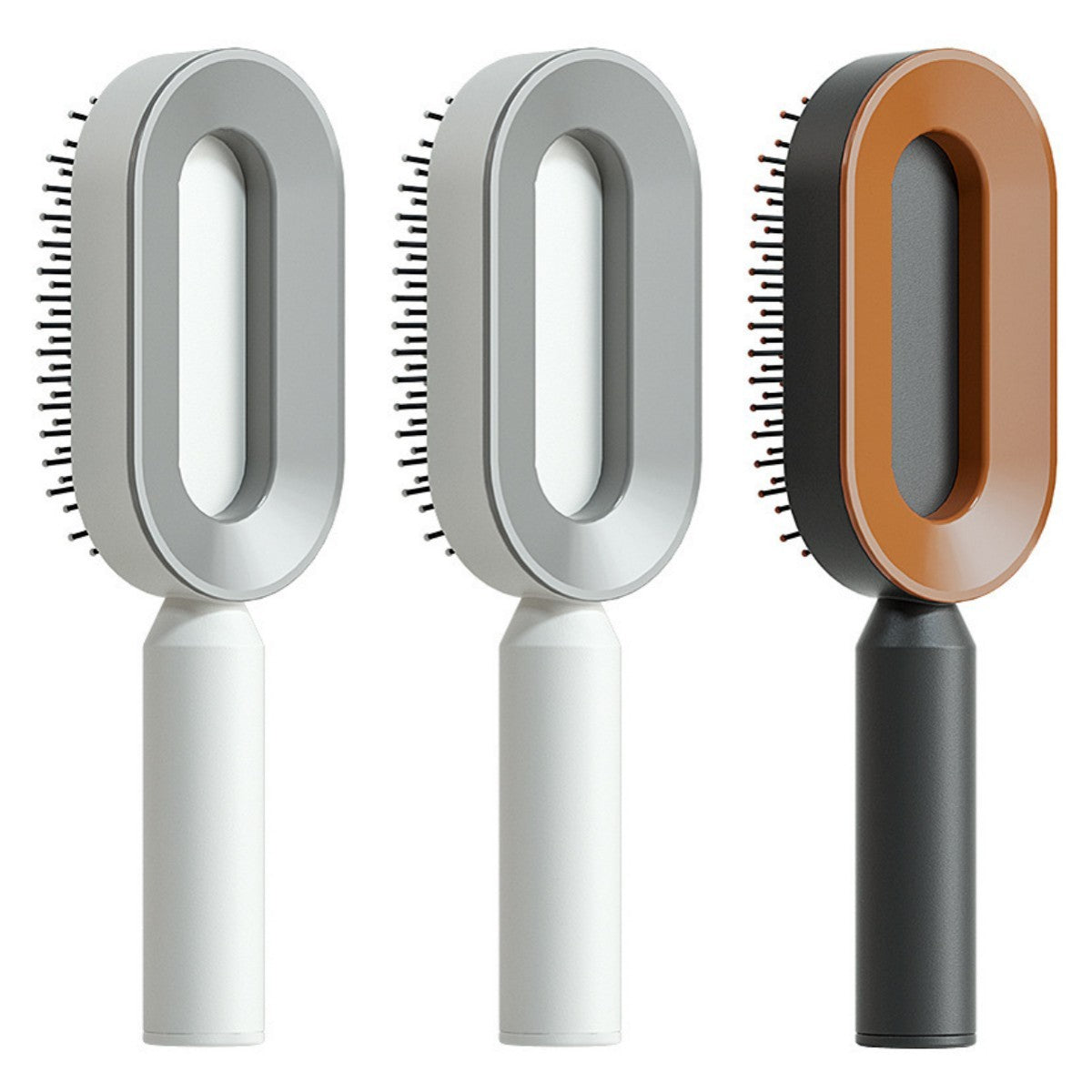 Image of Self Cleaning Hair Brush For Women Onekey Cleaning Hair Loss