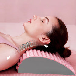 Image of Back Stretcher Pillow Neck Lumbar Support Massager For Netin