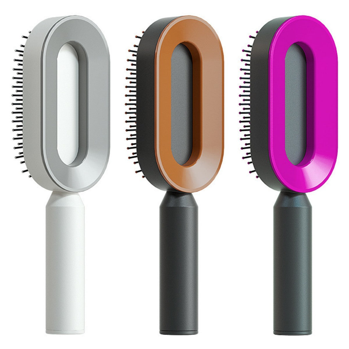 Image of Self Cleaning Hair Brush For Women Onekey Cleaning Hair Loss