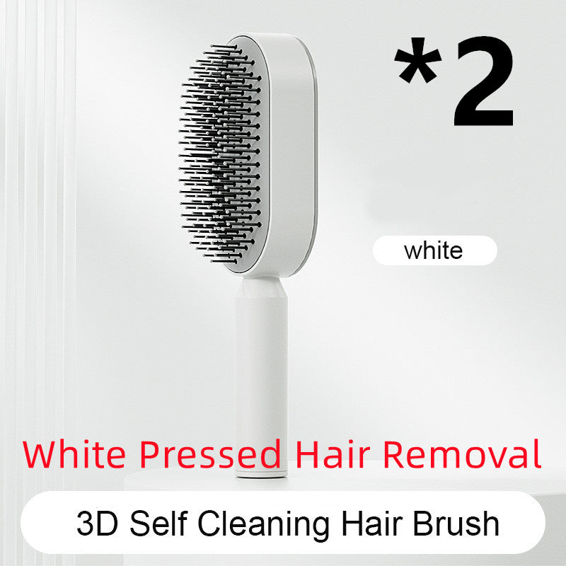 Image of Self Cleaning Hair Brush For Women Onekey Cleaning Hair Loss