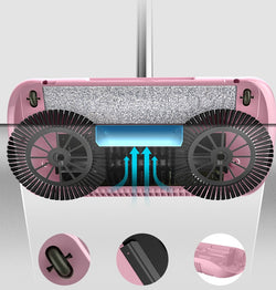Image of Hand Push Sweeper Household Broom Dustpan Mop Floor All-in-on