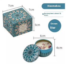 Image of Dried Flower Fragrance Candle Flower Fragrance Incense Candle
