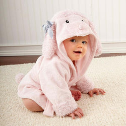 Image of Cartoon Cute Animal Modeling Baby Bath Towels Baby Bathrobes 