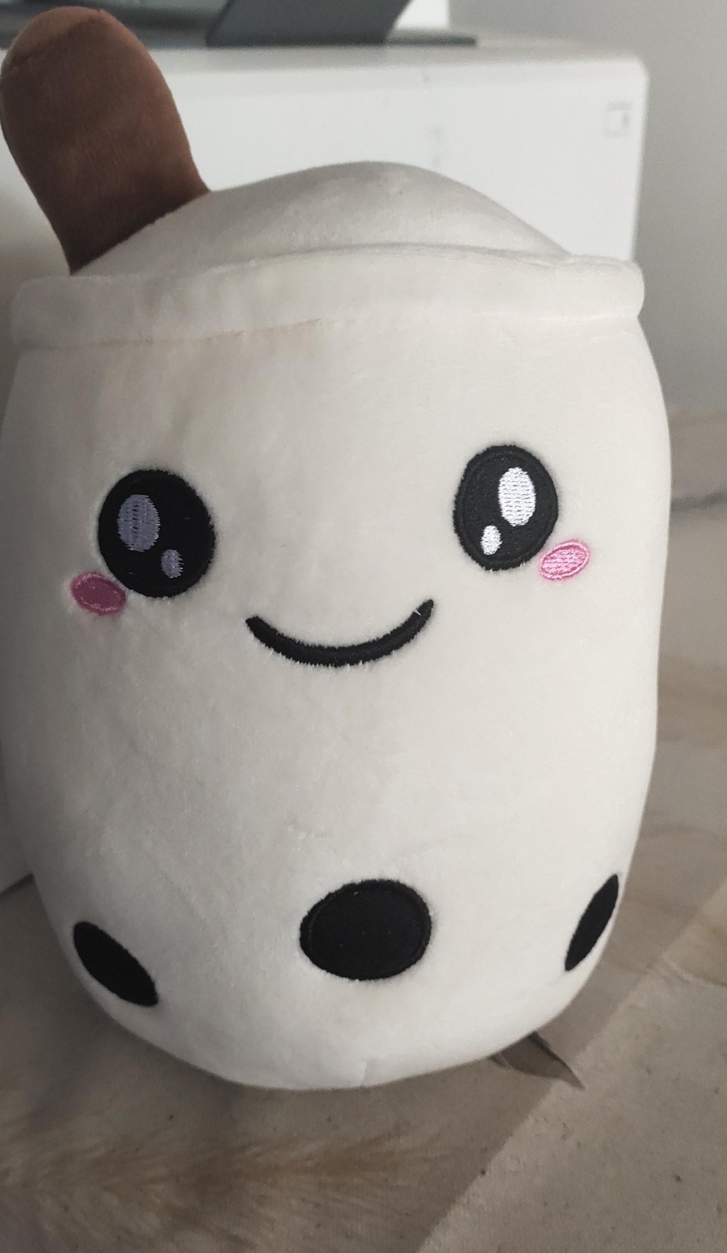 Cute Fruit Drink Plush Stuffed Soft Strawberry Milk Tea Plush Boba 
