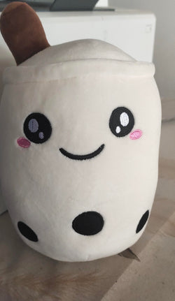 Image of Cute Fruit Drink Plush Stuffed Soft Strawberry Milk Tea Plush Boba 