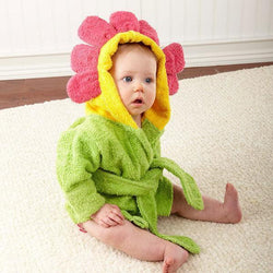 Image of Cartoon Cute Animal Modeling Baby Bath Towels Baby Bathrobes 