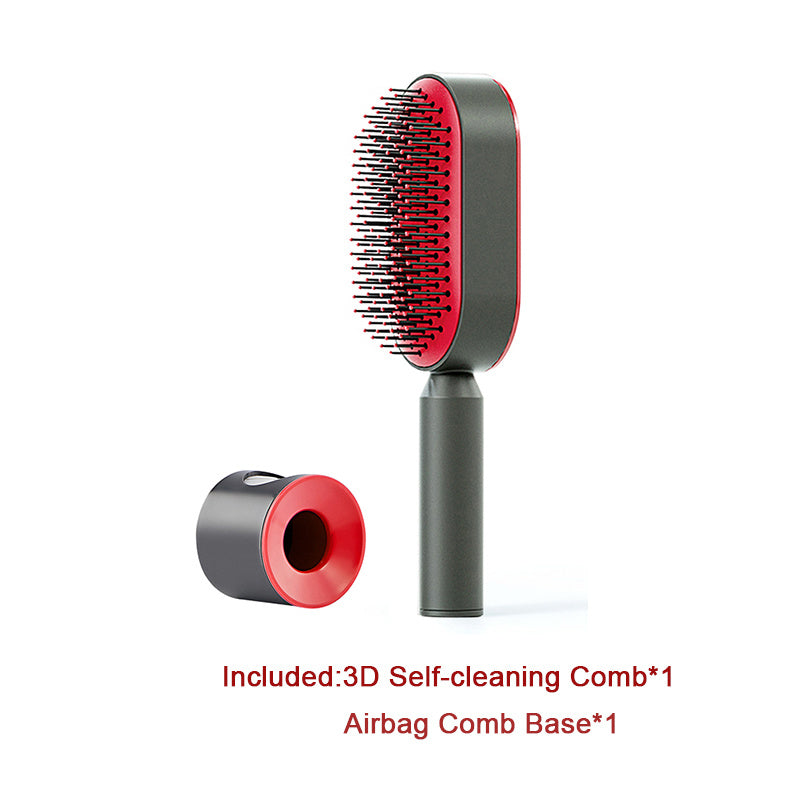 Image of Self Cleaning Hair Brush For Women Onekey Cleaning Hair Loss