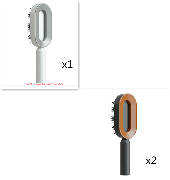 Image of Self Cleaning Hair Brush For Women Onekey Cleaning Hair Loss