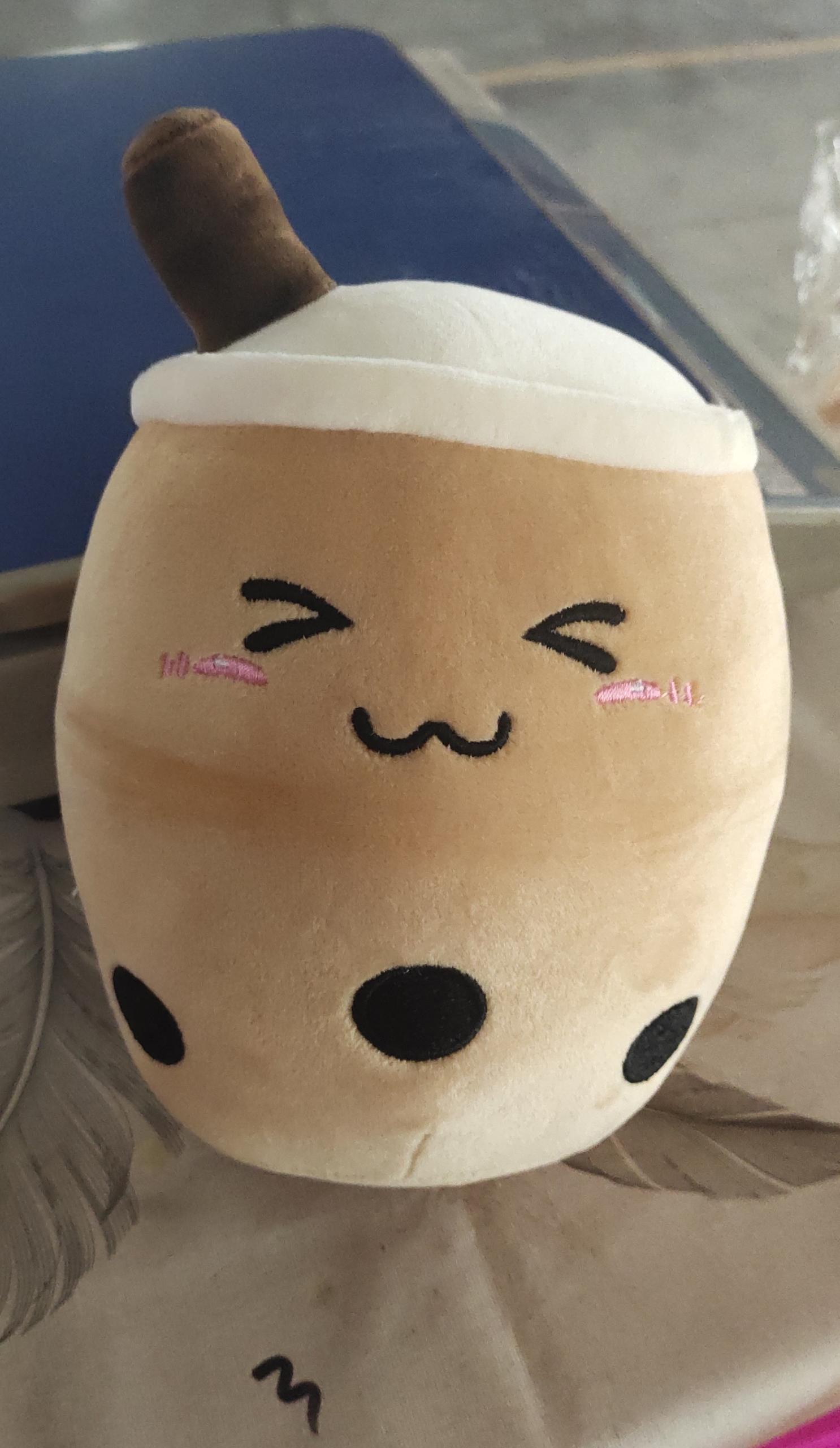 Cute Fruit Drink Plush Stuffed Soft Strawberry Milk Tea Plush Boba 