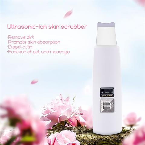 Image of Ultrasonic Skin Scrubber Face Cleanser Blackhead Acne Removal Facial Spa Vibration Massager Ultrasound Peeling Clean Machine 394