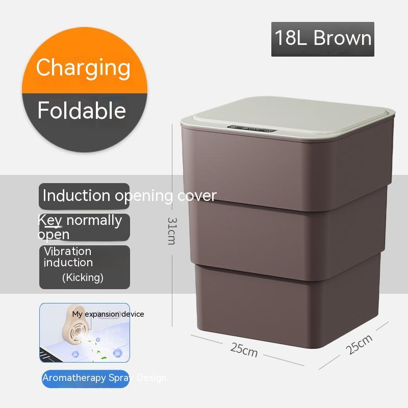 Smart Trash Can With Lid For Bedroom And Living Room Kitchen 