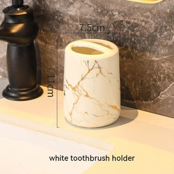 Image of Ceramic Cosmetics Couple Toothbrush Cup