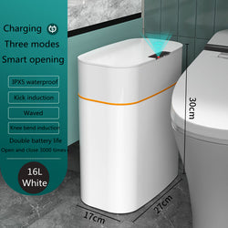 Image of Smart Trash Can With Lid For Bedroom And Living Room Kitchen 