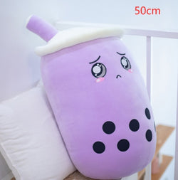 Image of Cute Fruit Drink Plush Stuffed Soft Strawberry Milk Tea Plush Boba 