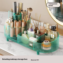 Image of Cosmetics Storage Box Large Capacity Rotatable Dresser Table